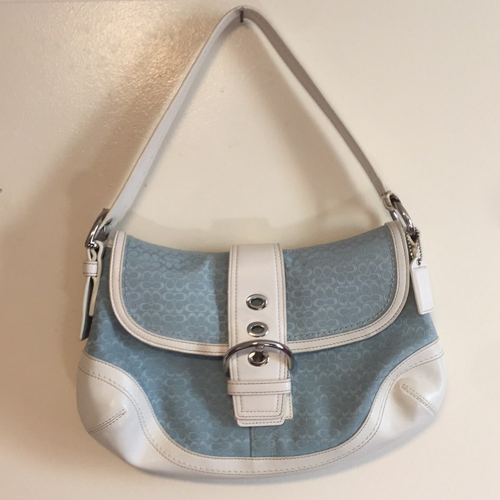 Vintage Y2K Coach Blue Shoulder Bag
